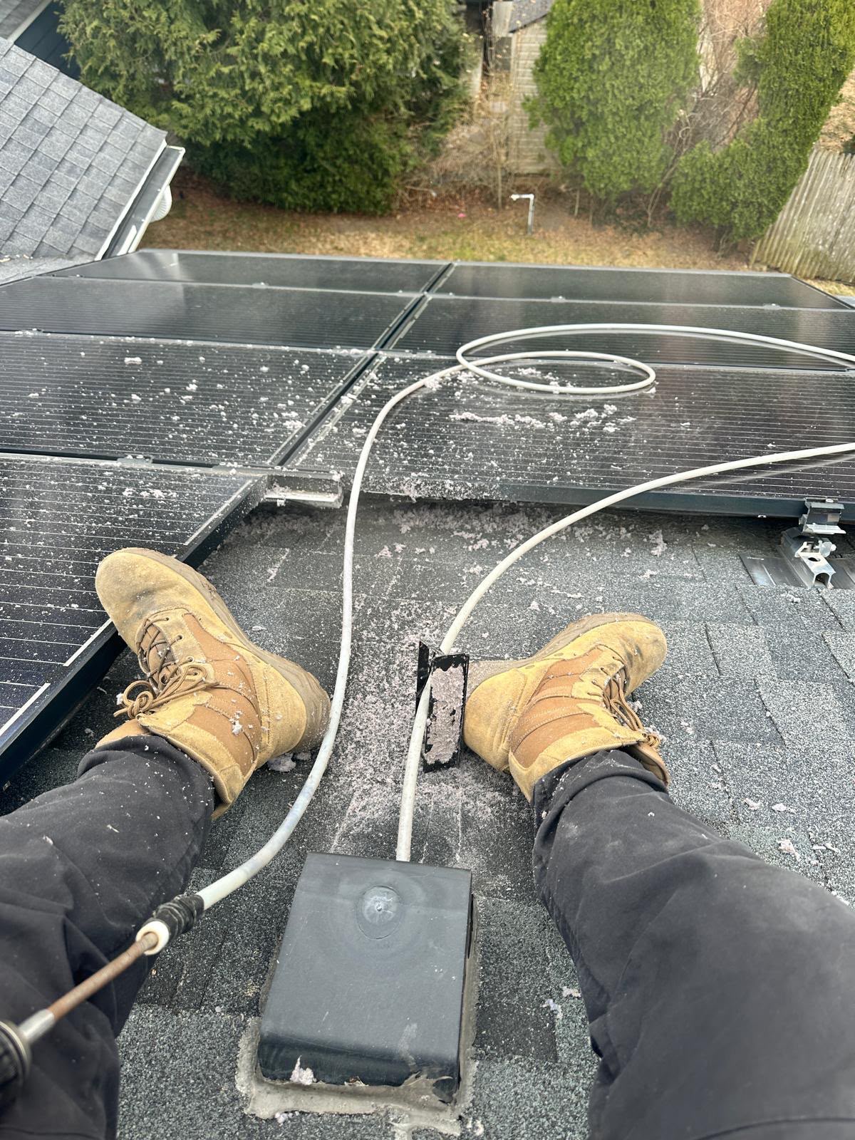 Rooftop dryer vent cap on a Bayside Melbourne home